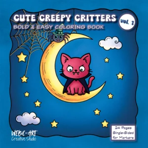 Cute Creepy Critters – Vol. 1: Bold & Easy Coloring Book on Amazon