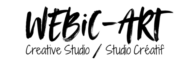 logo webic art bilingue noir